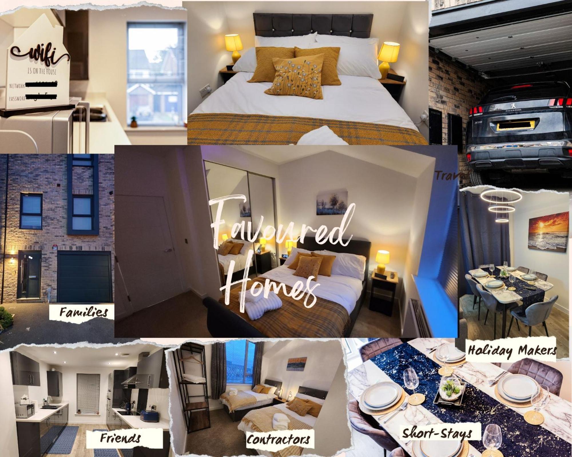 Сasa de vacaciones Beautifully Fab 3 Bedroom 4 Beds New 8 Guests Stretford Trafford Mánchester